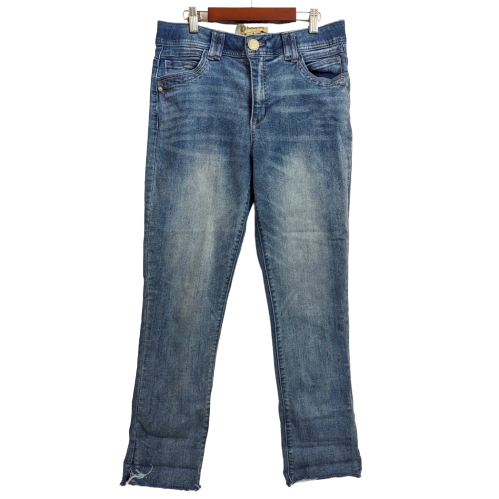 Democracy AB Technology Jeans size Women's 8 Light Wash Raw Hem High Waist